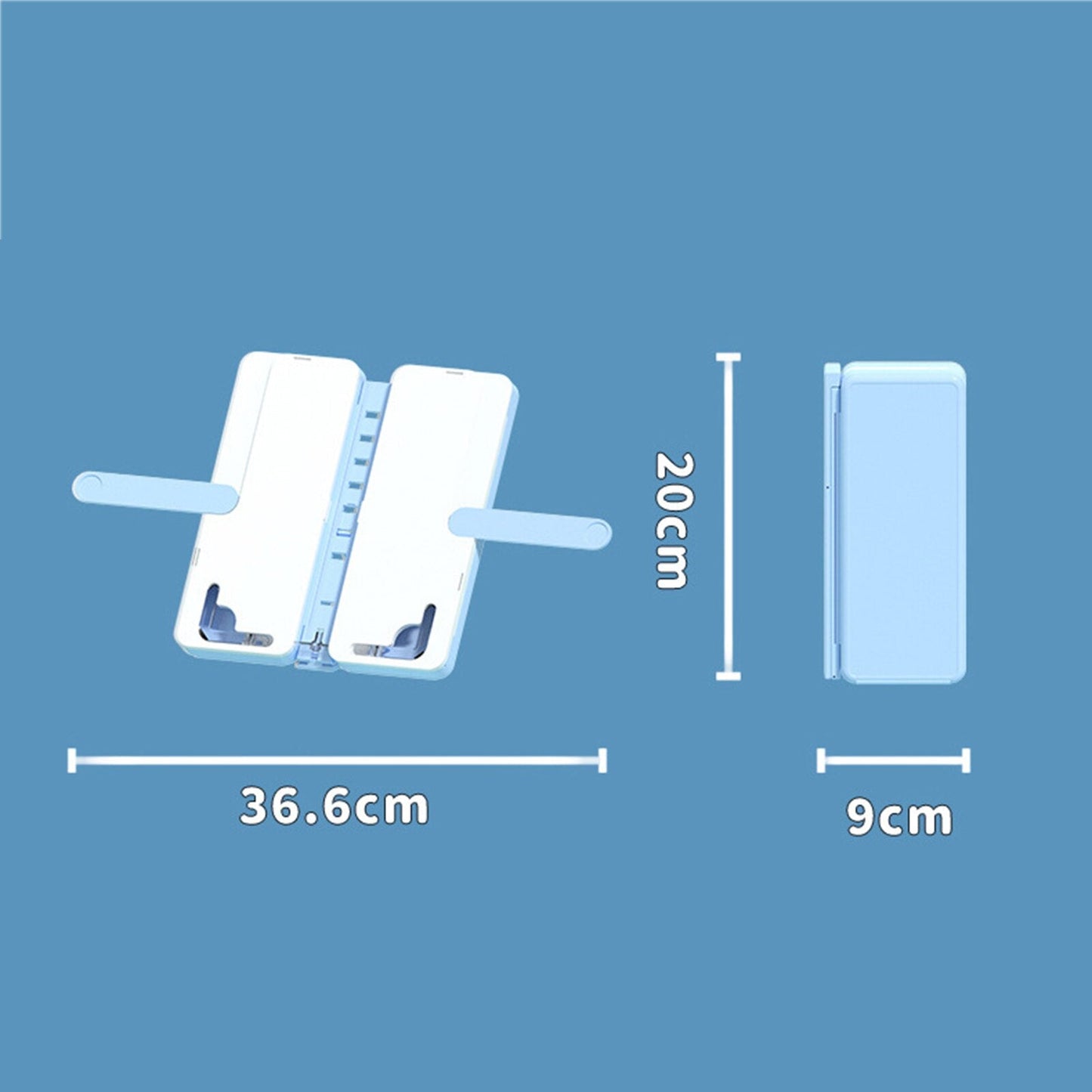 Folding Compact Desk Book Holder Storage Box