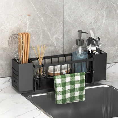Compact Bathroom Sink Organizer with Soap Dish - Luxicro