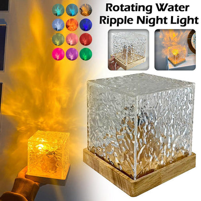Glamorous Glass Nightstand Table Lamp