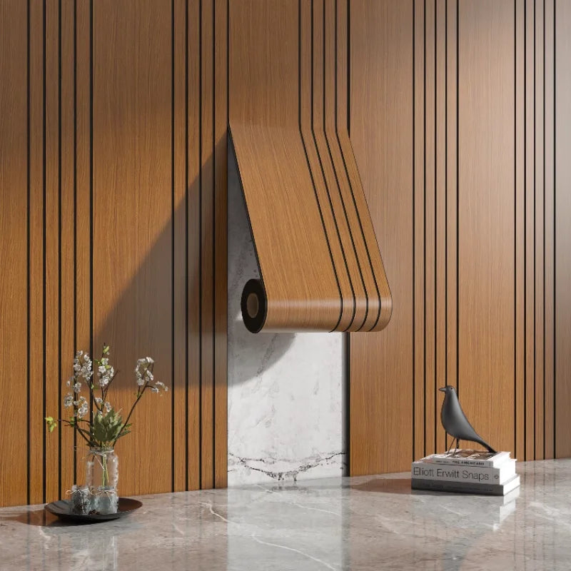 Stylish Wooden Pattern Wall Stickers