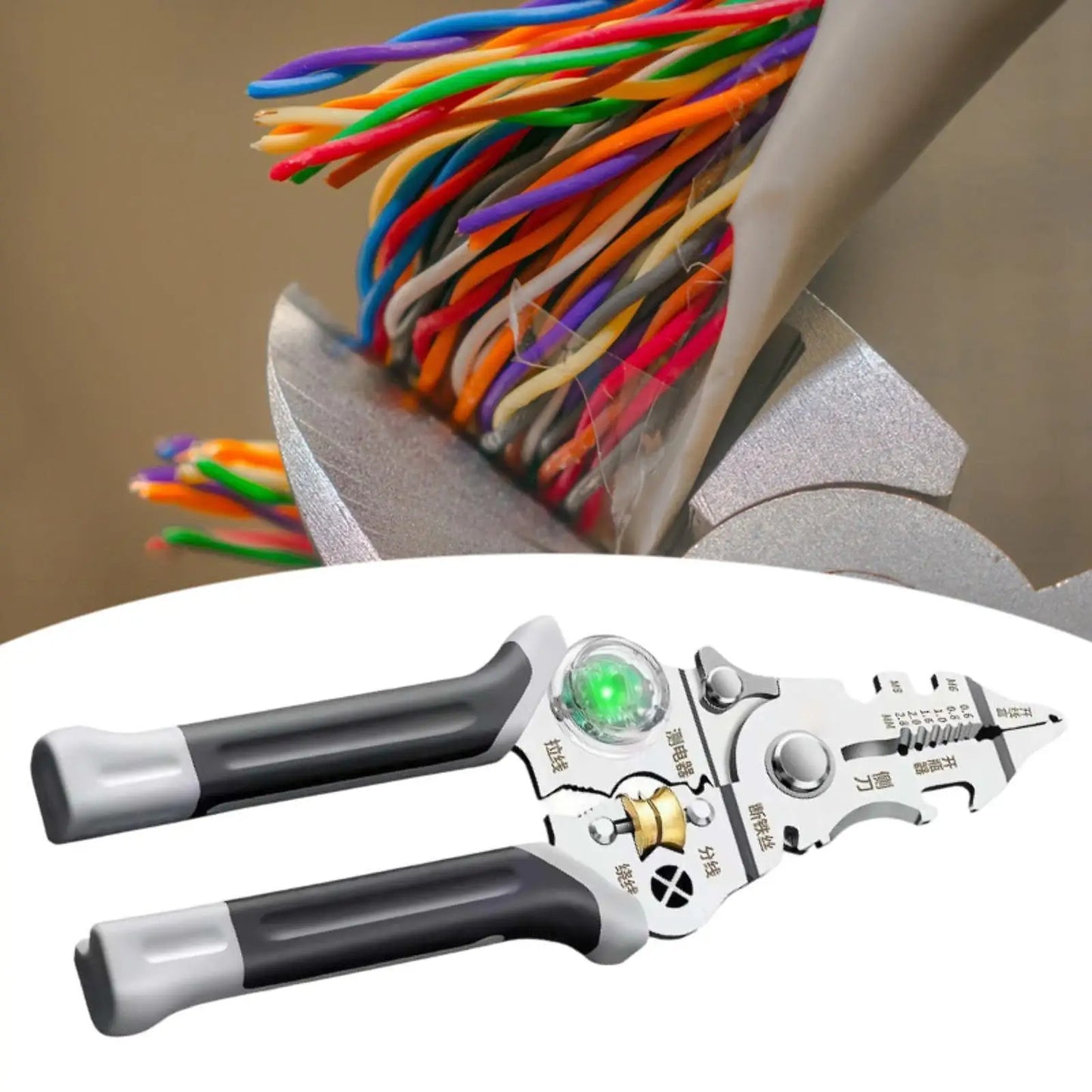 Automatic Wire Stripper and Voltage Tester Pliers