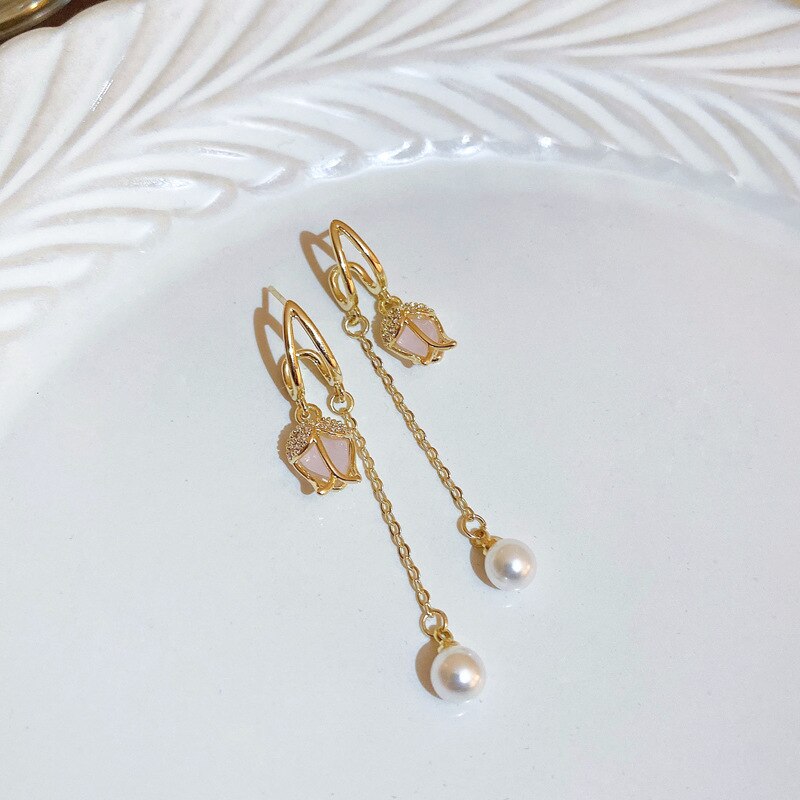Beautiful Floral Dangling Drop Earrings