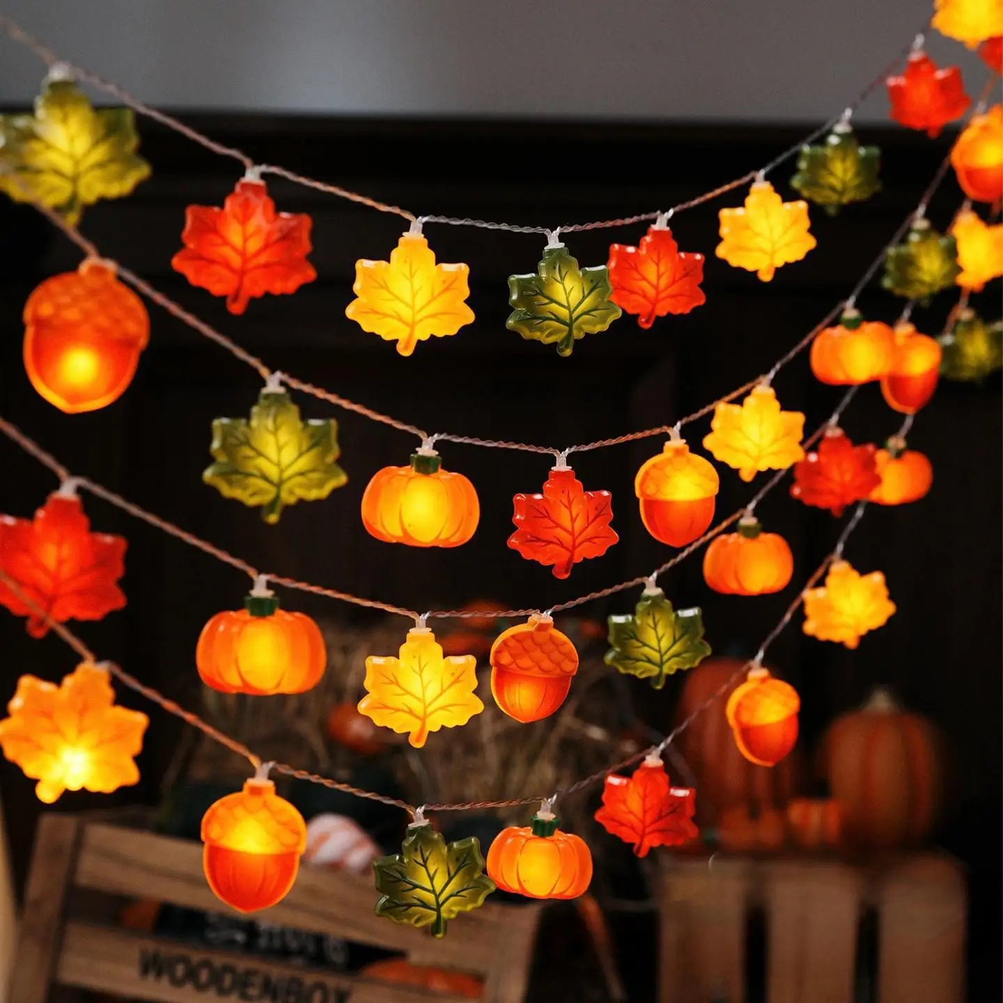 Cozy Fall LED Fairy String Lights Warm Glow - Luxicro