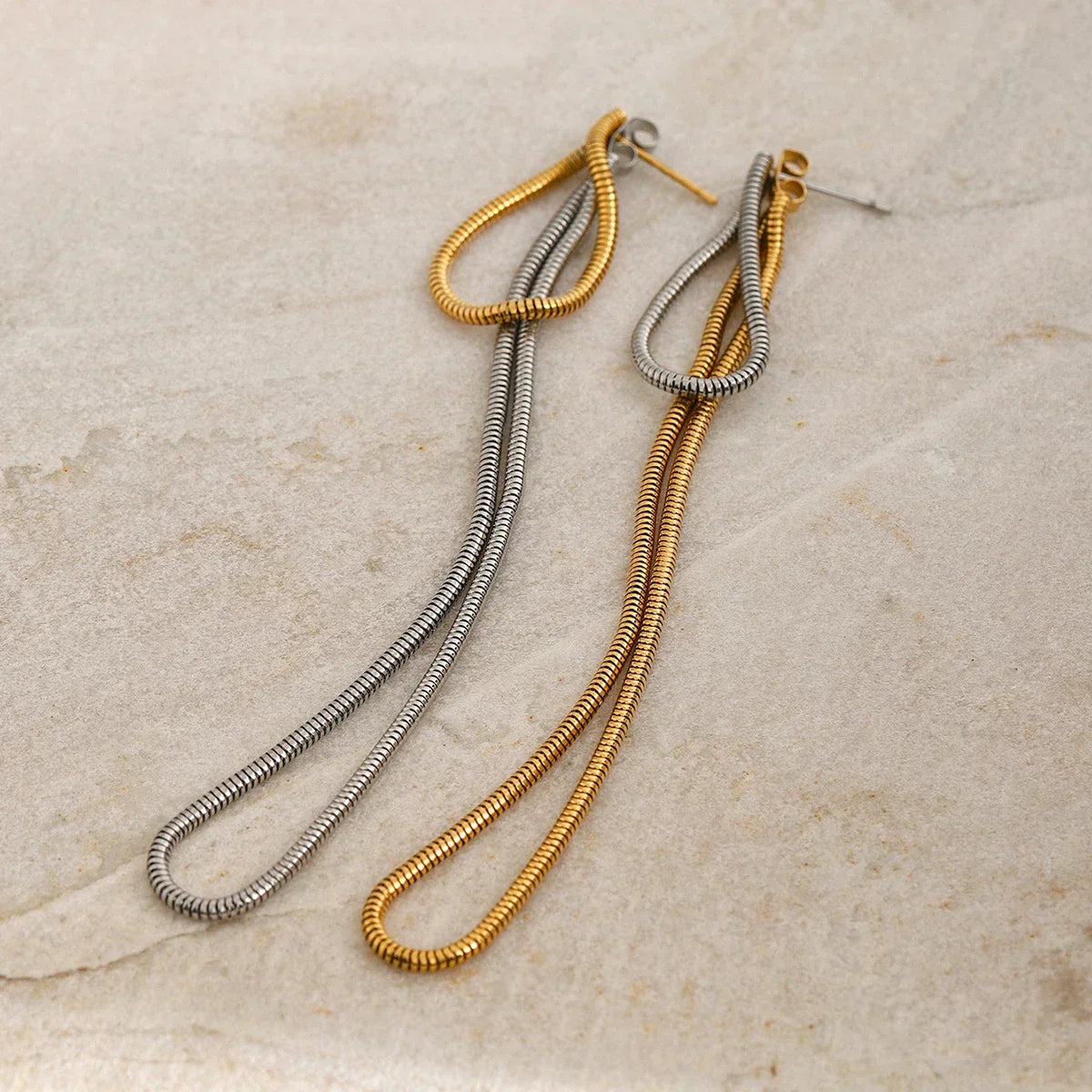 Trendy Snake Pendant Dangle Earrings