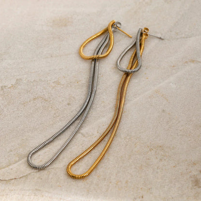 Trendy Snake Pendant Dangle Earrings