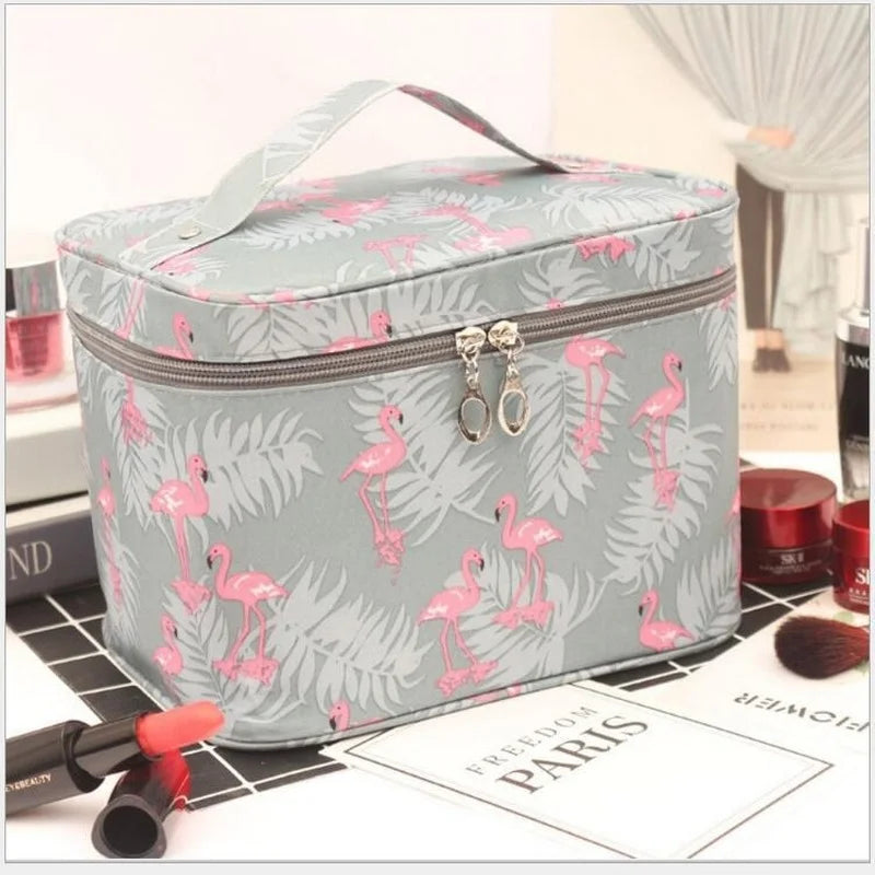 Large Floral Cosmetic Travel Case
