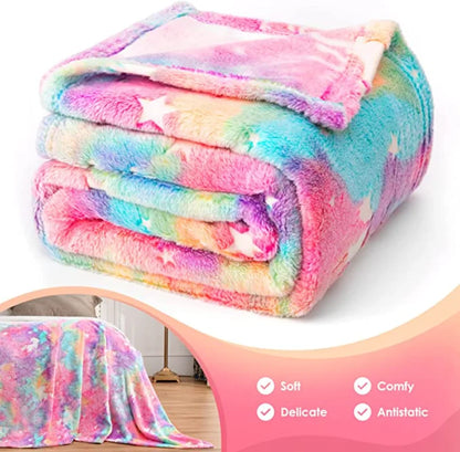 Cozy Night Blanket with Cute Star Pattern