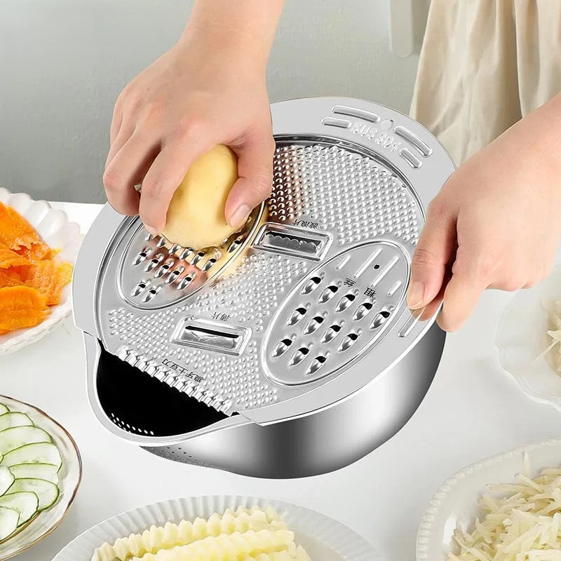Versatile 3-in-1 Stainless Steel Sink Colander Bowl - Luxicro