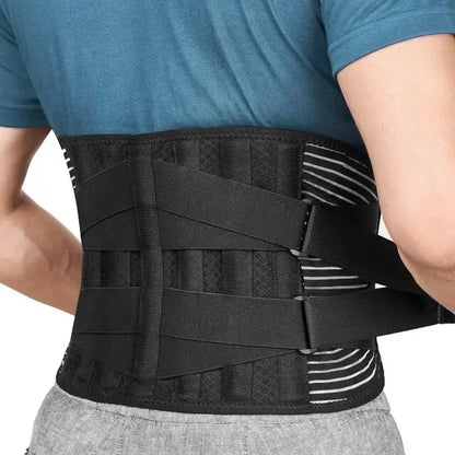 Adjustable Lumbar Back Brace with Lightweight Metal Frame