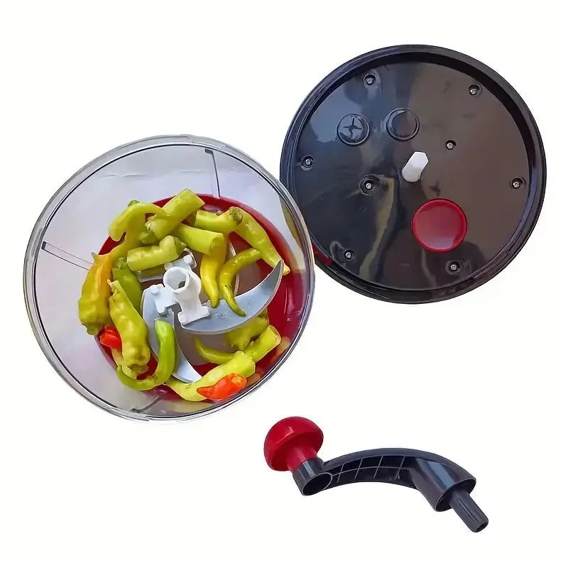 Easy Use Manual Food Chopper with Sharp Stainless Steel Blades
