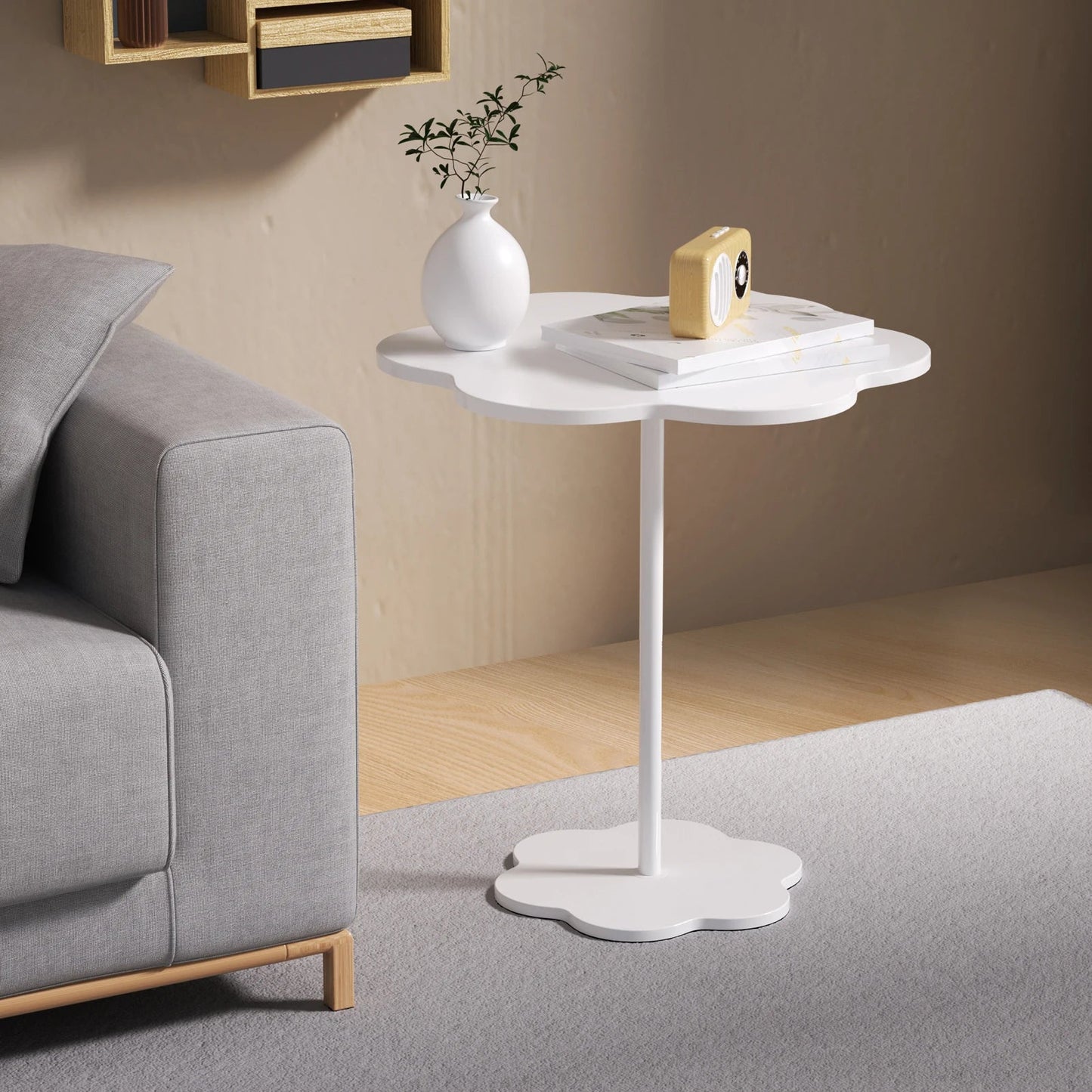 Unique White Side Table