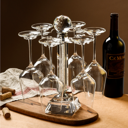 Elegant 360 Degree Wine Glass Rack - Luxicro