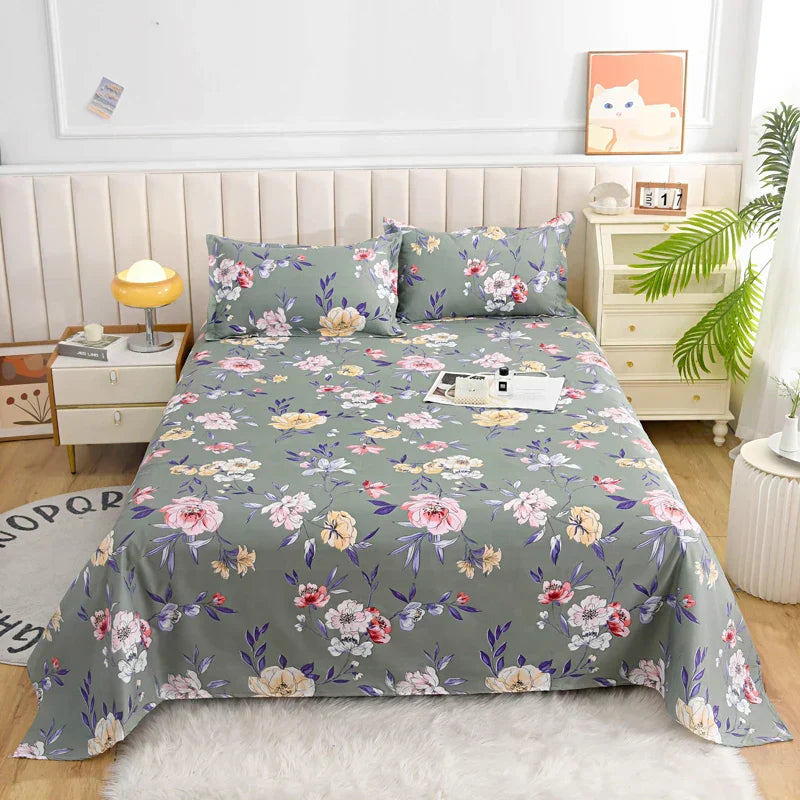 Comfortable Floral Pattern Bed Sheet Set