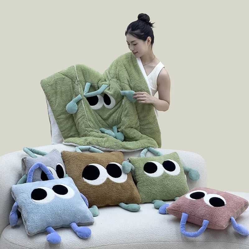 Cozy Plush Travel Blanket Pillow