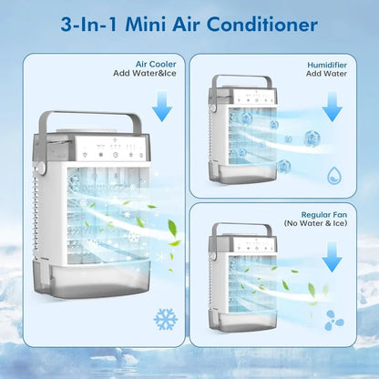 Mini Portable AC Unit with Timer and Large Water Tank