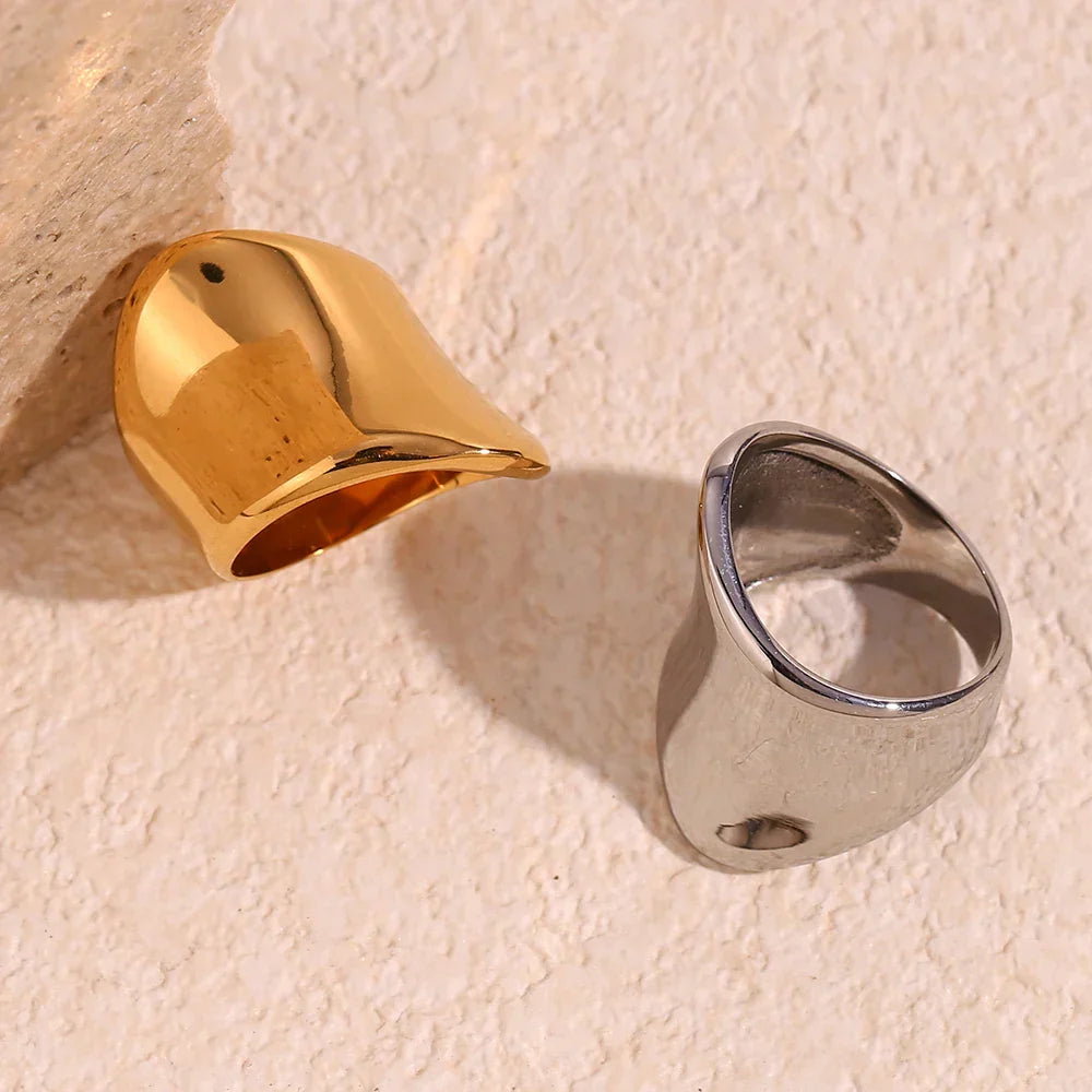 Premium 18k Gold Ocean Wave Ring