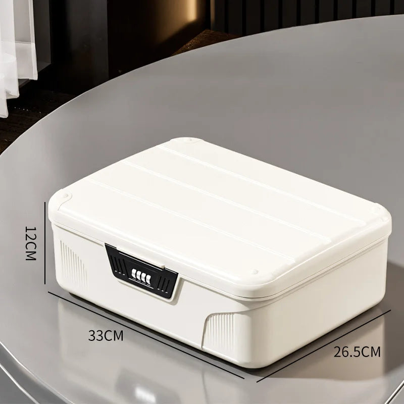 Compact Travel Lock Box Secure Storage Case