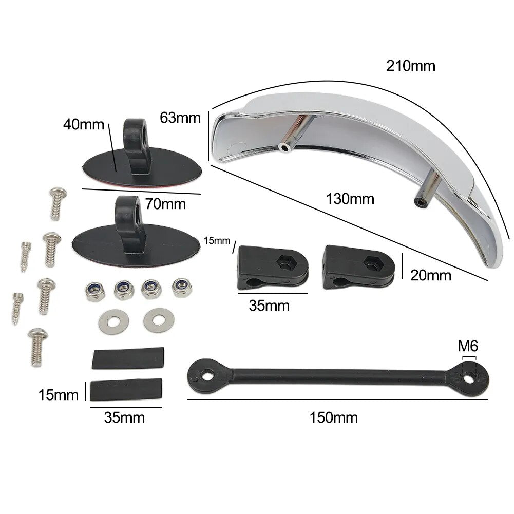 Large View Convex Motorcycle Blind Spot Mirror