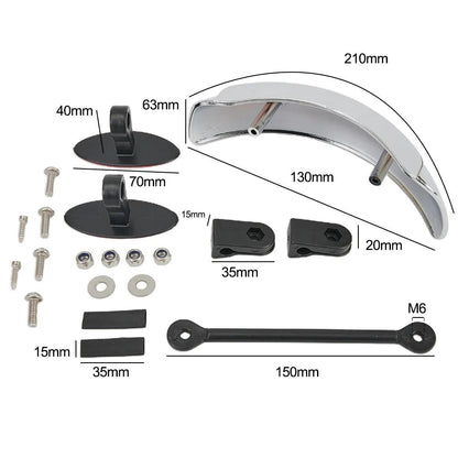 Large View Convex Motorcycle Blind Spot Mirror