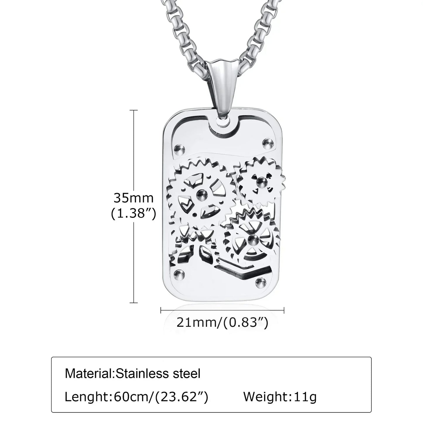 Stylish Mechanical Gear Pendant Necklace