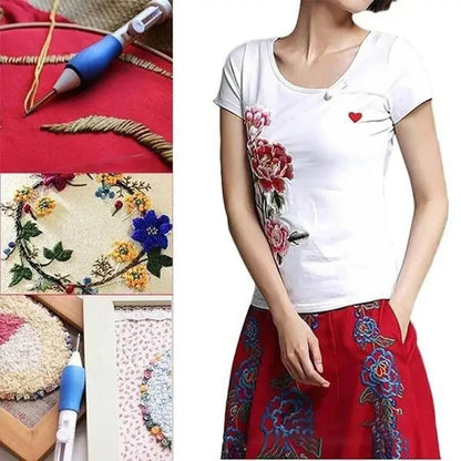 Complete Embroidery Starter Kit with Punch Needle Tools