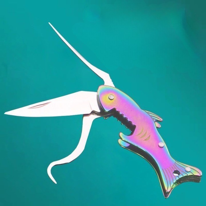 Compact Folding Knife Keychain Multitool