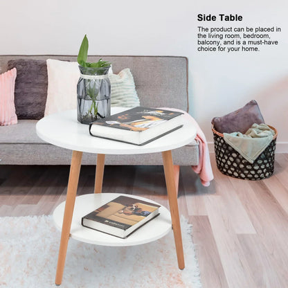 Space Saving 2 Shelf Coffee Table with Storage