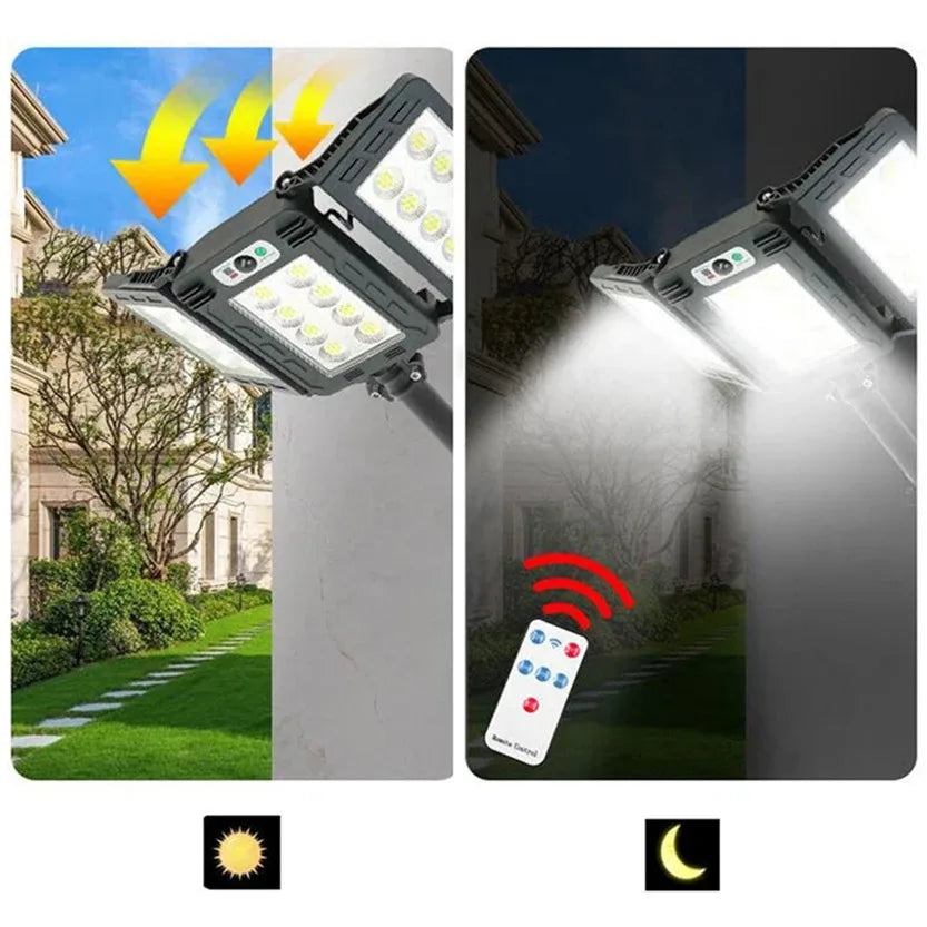 Bright Solar Powered Outdoor Wall Light with Motion Sensor - Luxicro