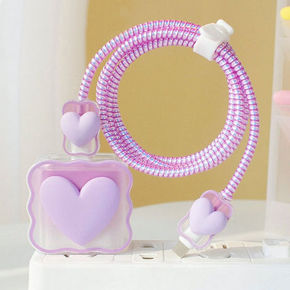 Clear Phone Charging Cable Cover Case