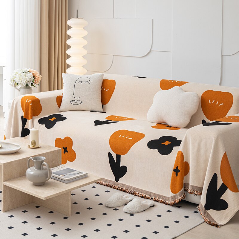 Vibrant Floral Non Slip Couch Protector