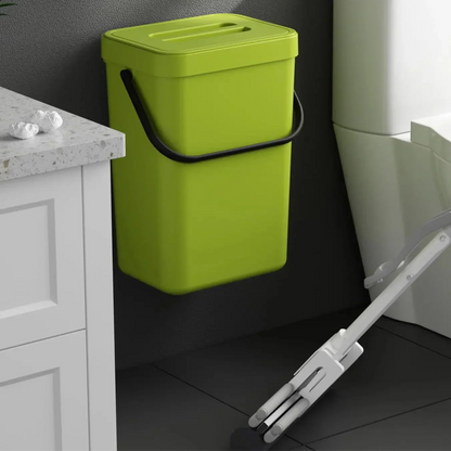 Compact Wall Mounted Mini Garbage Can with Cover