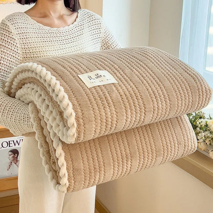 Warm Fuzzy Checkered Throw Blanket