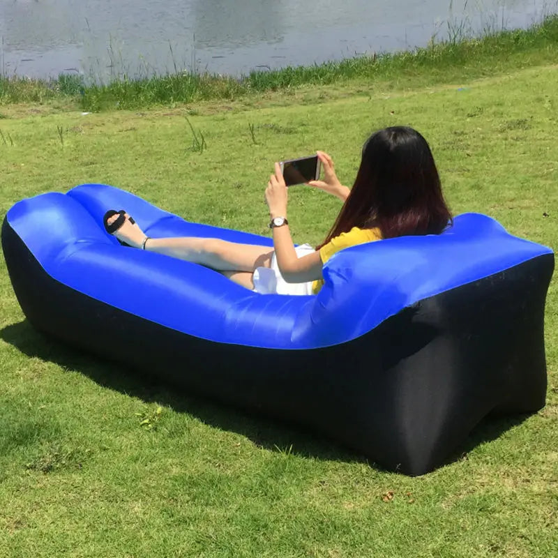 Plush Inflatable Outdoor Sofa Lounge Seat