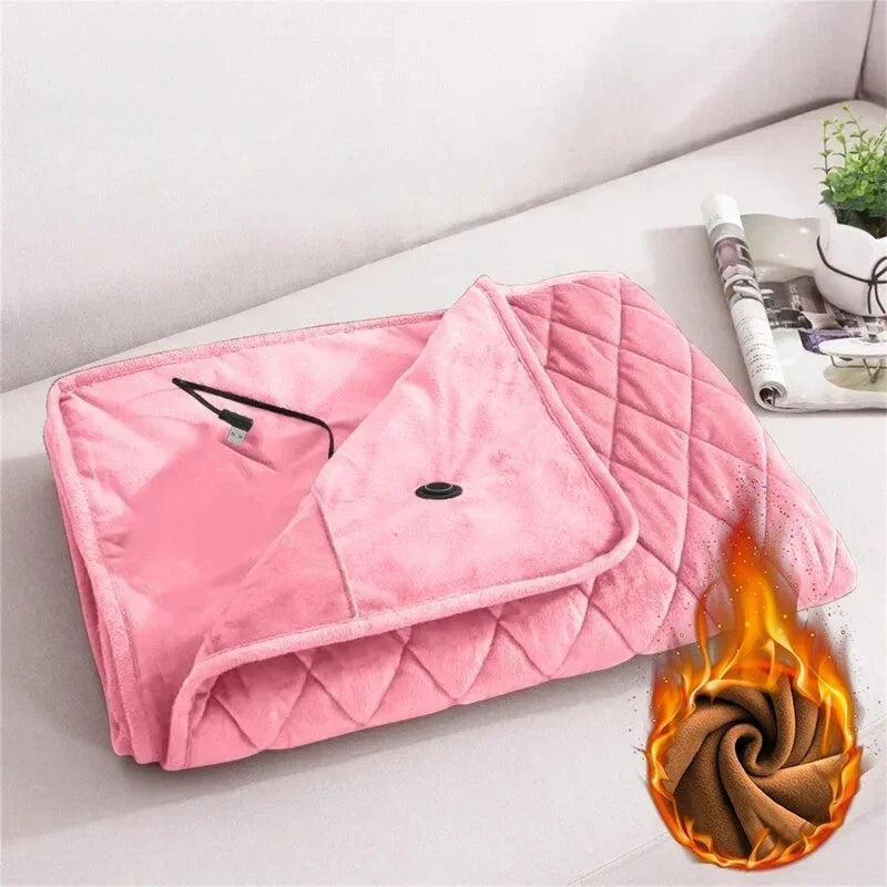 Cozy Electric Throw Blanket for Home and Office Use