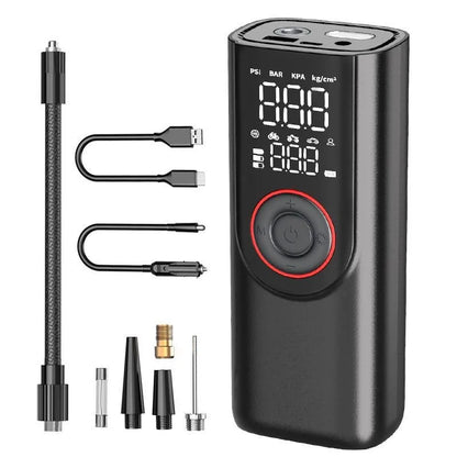 Compact Air Pump with LED and USB Charger - Luxicro