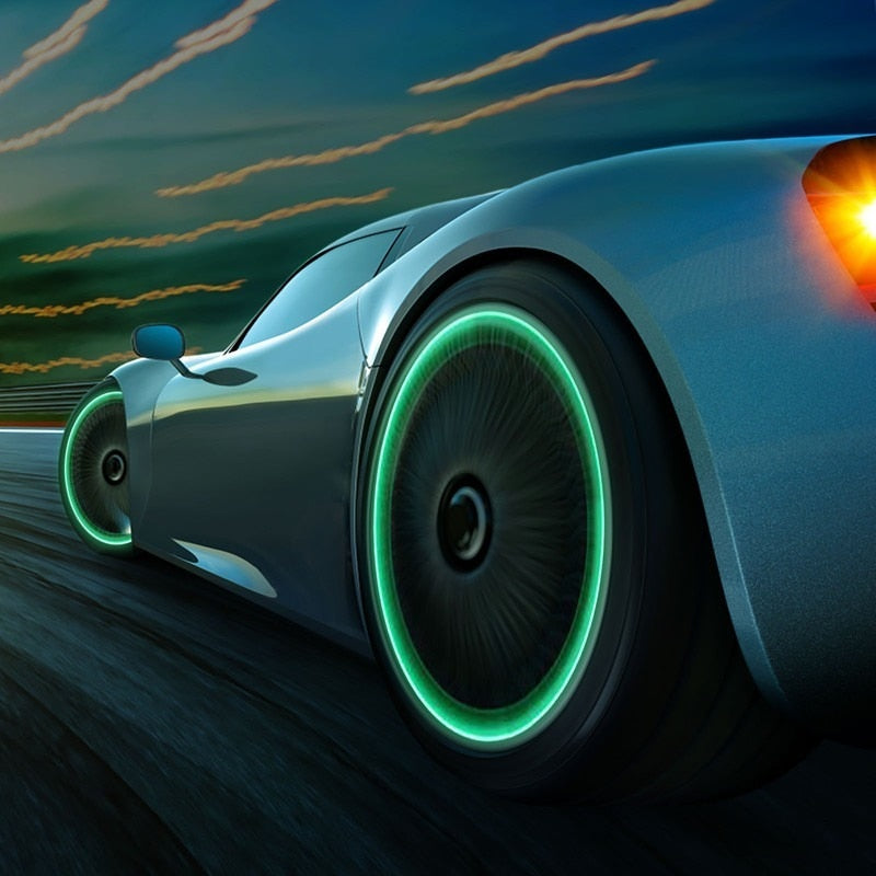 Bright LED 4PCS Car Wheel Valve Caps