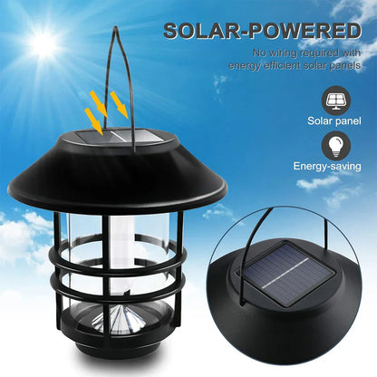 Garden Solar Lantern with Warm Flicker Light Effect