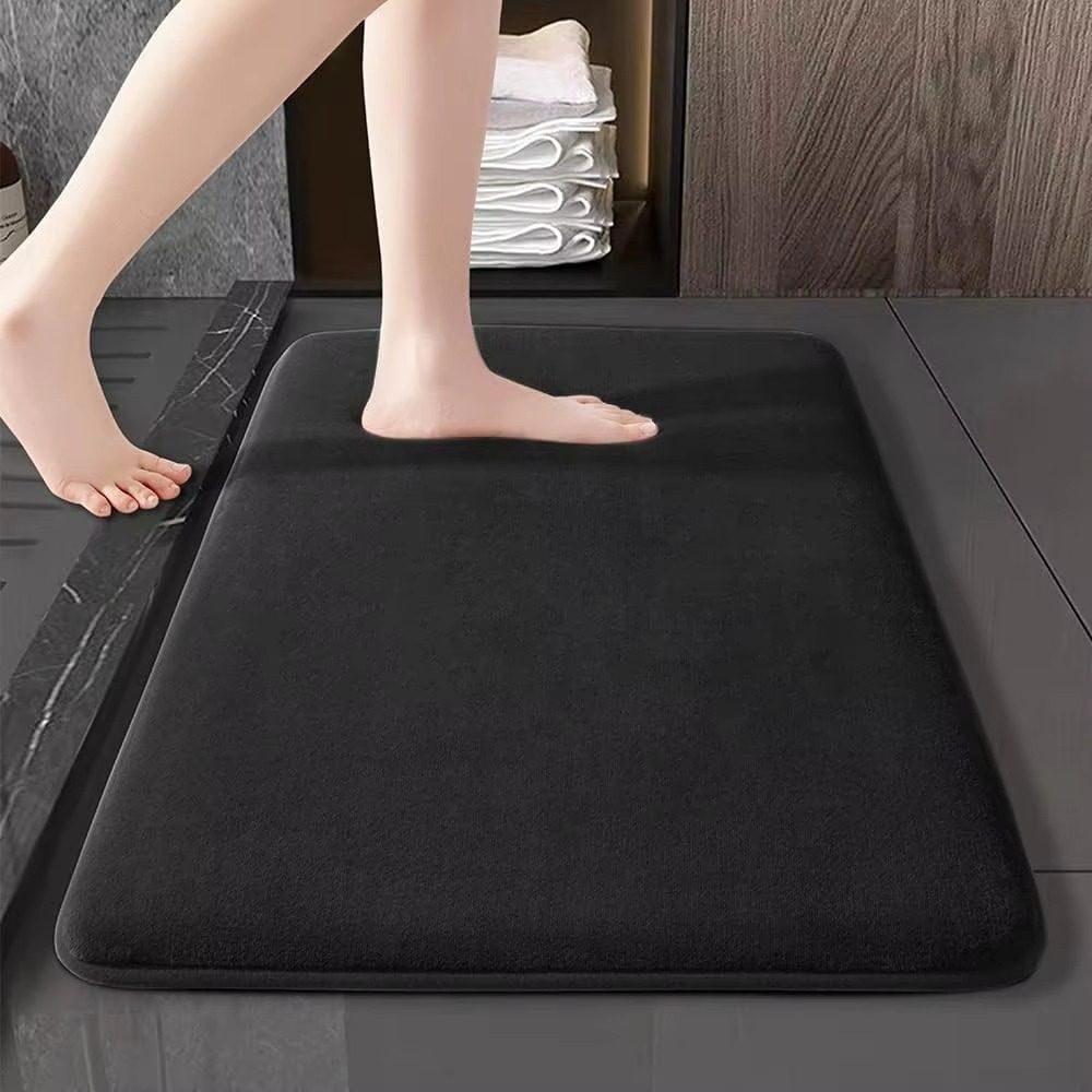 Plush Pink Bathroom Mat | Soft Non-Slip Shower Rug