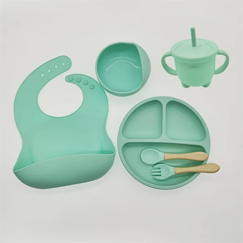 Baby Safe 8pc Suction Plate Bowl Spoon Set