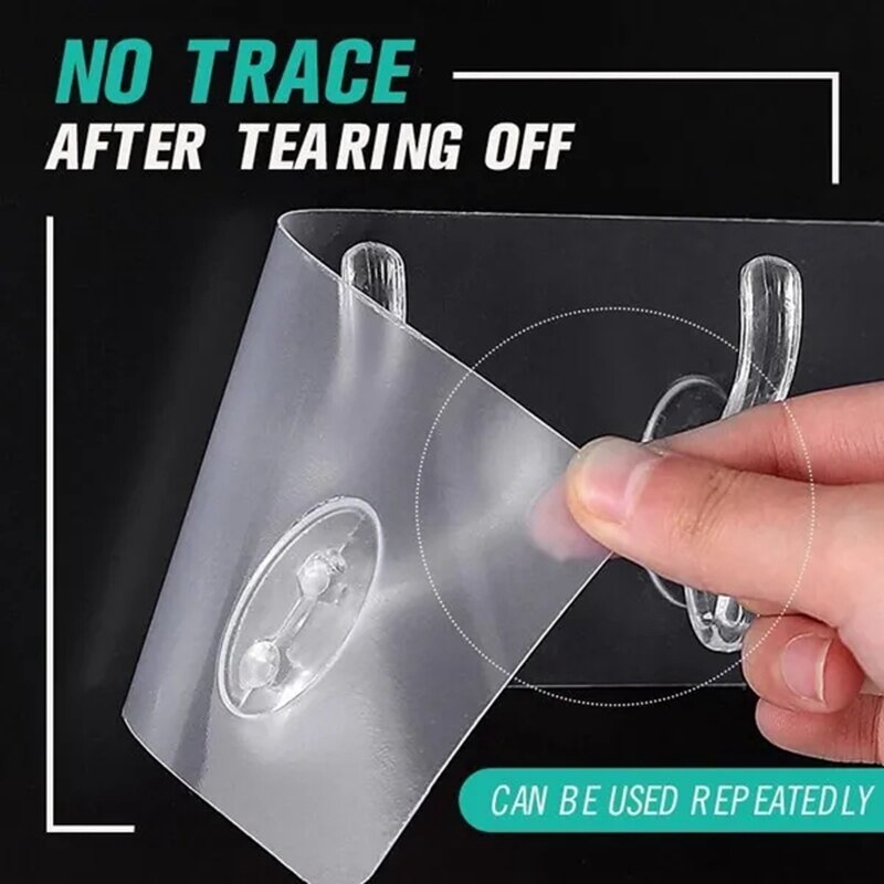 Clear Easy Peel Wall Hooks