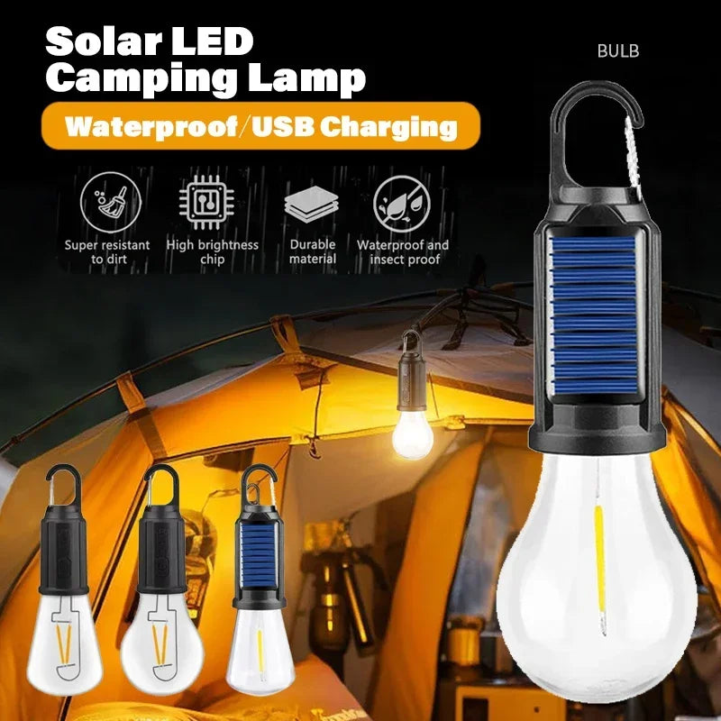 Portable Solar LED Waterproof Camping Light