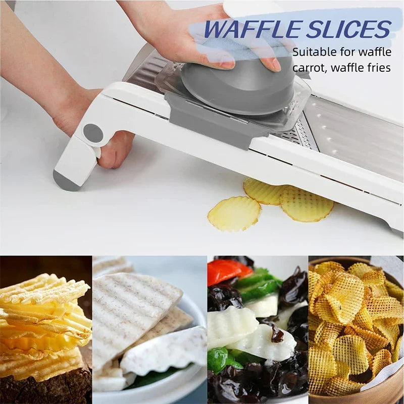 Premium 18-in-1 Vegetable Slicer with Sharp Stainless Steel Blades