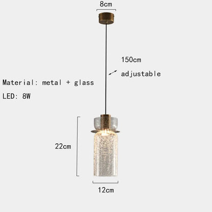 Stylish Shattered Glass Pendant Lighting Fixture