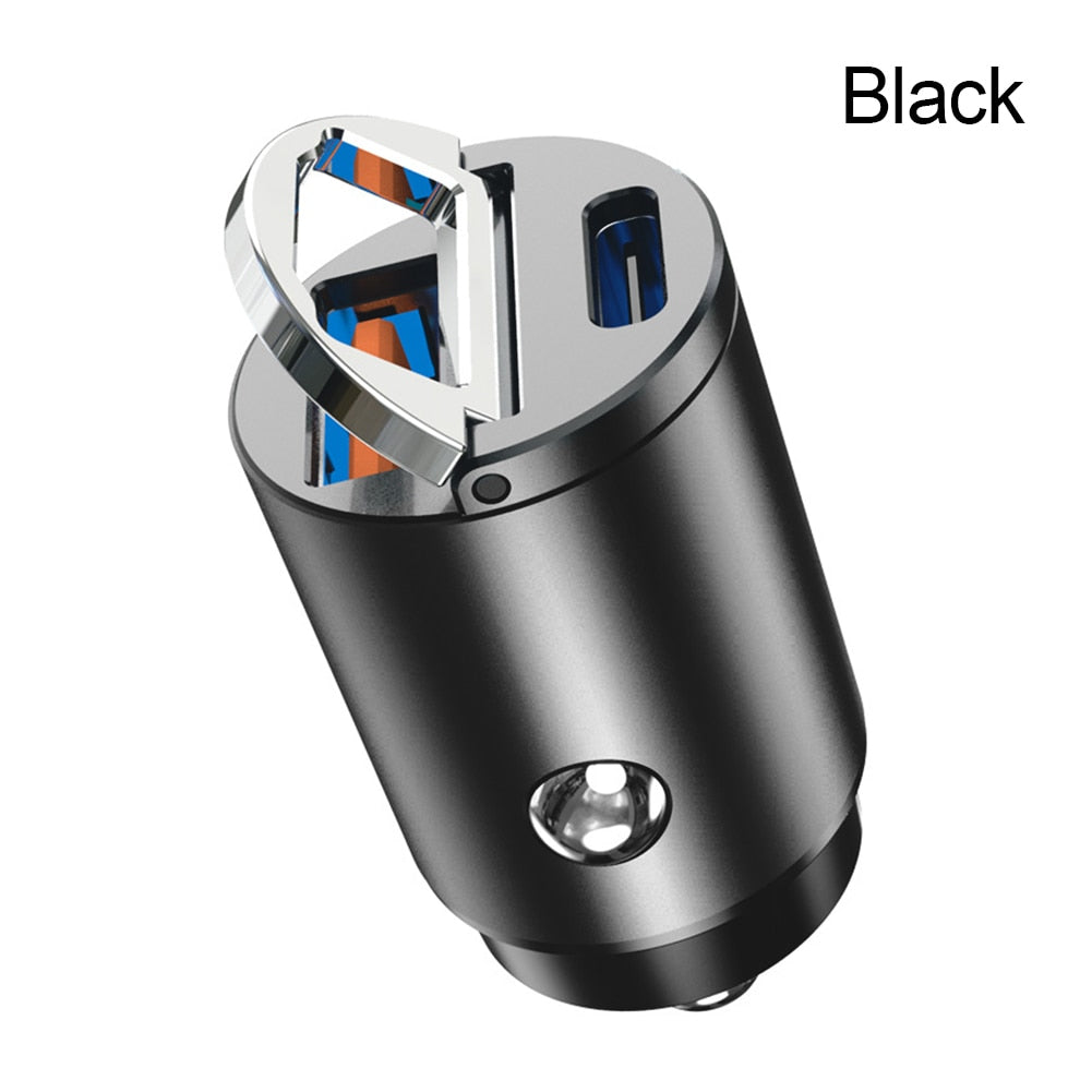 Compact Quick Universal Car Phone Charger - Luxicro