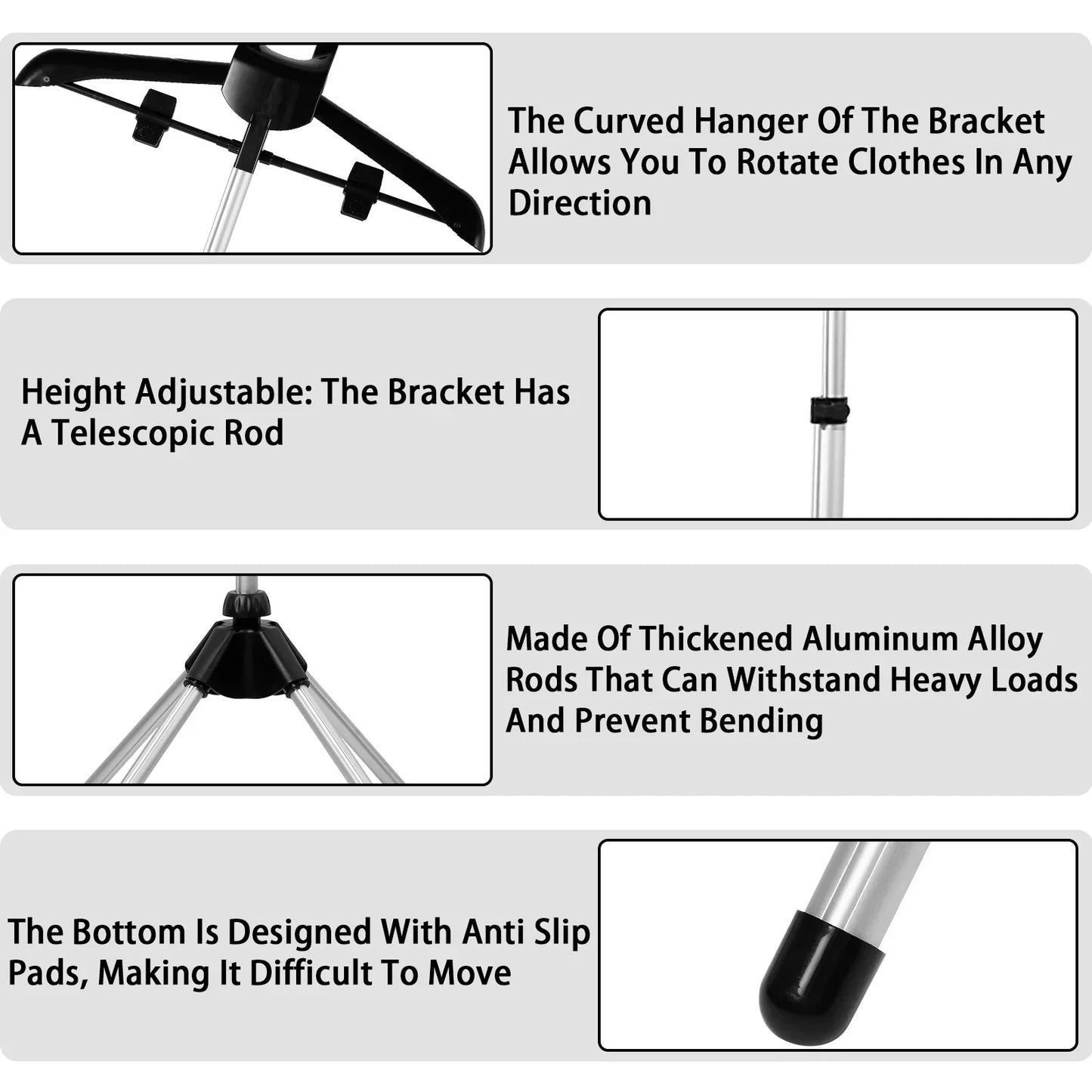 Compact Garment Steam Stand with Adjustable Height