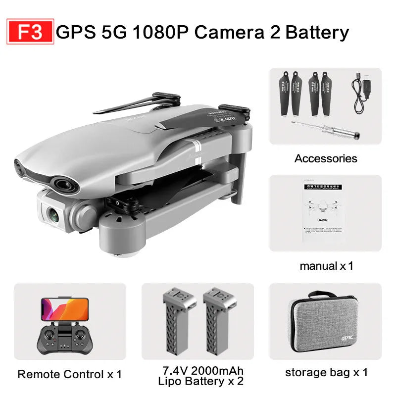 4K High Speed Dual Camera GPS Quadcopter Drone