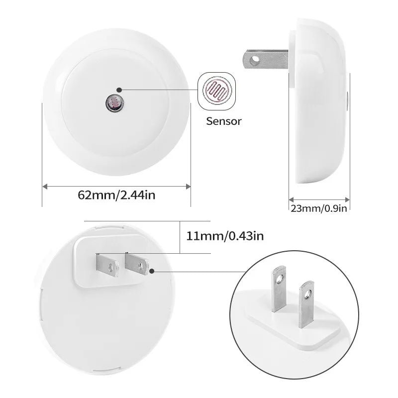 Bright Automatic LED Nightlight Plug