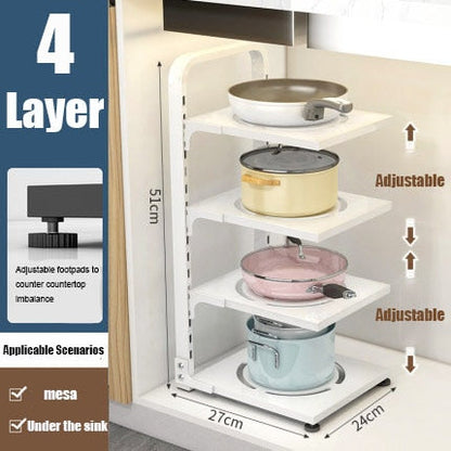 Compact Folding 3 Tier Corner Storage Rack