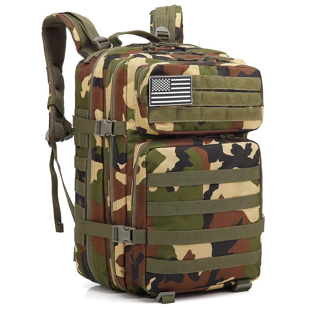 Heavy Duty 45L Outdoor Backpack - Strong & Waterproof