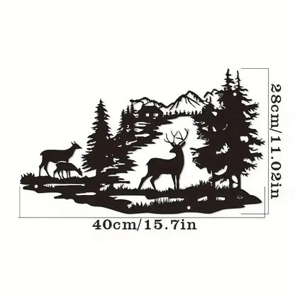 Rustic Forest Animal Metal Wall Decor